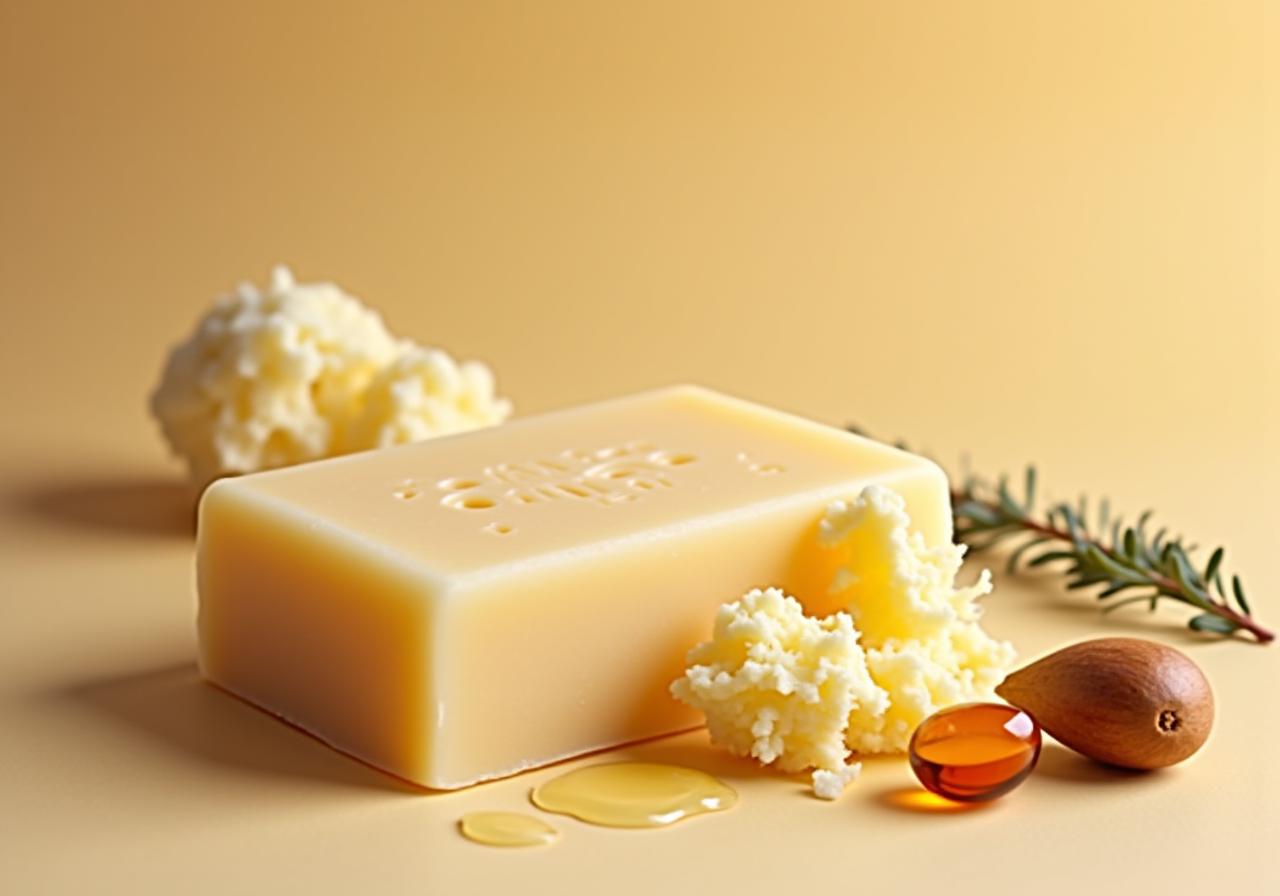 Cold pressed organic soap with shea butter and essential oils